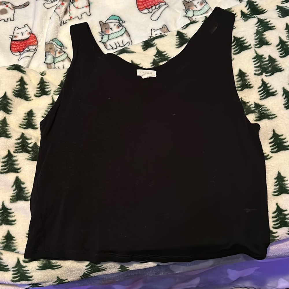 Black tank top